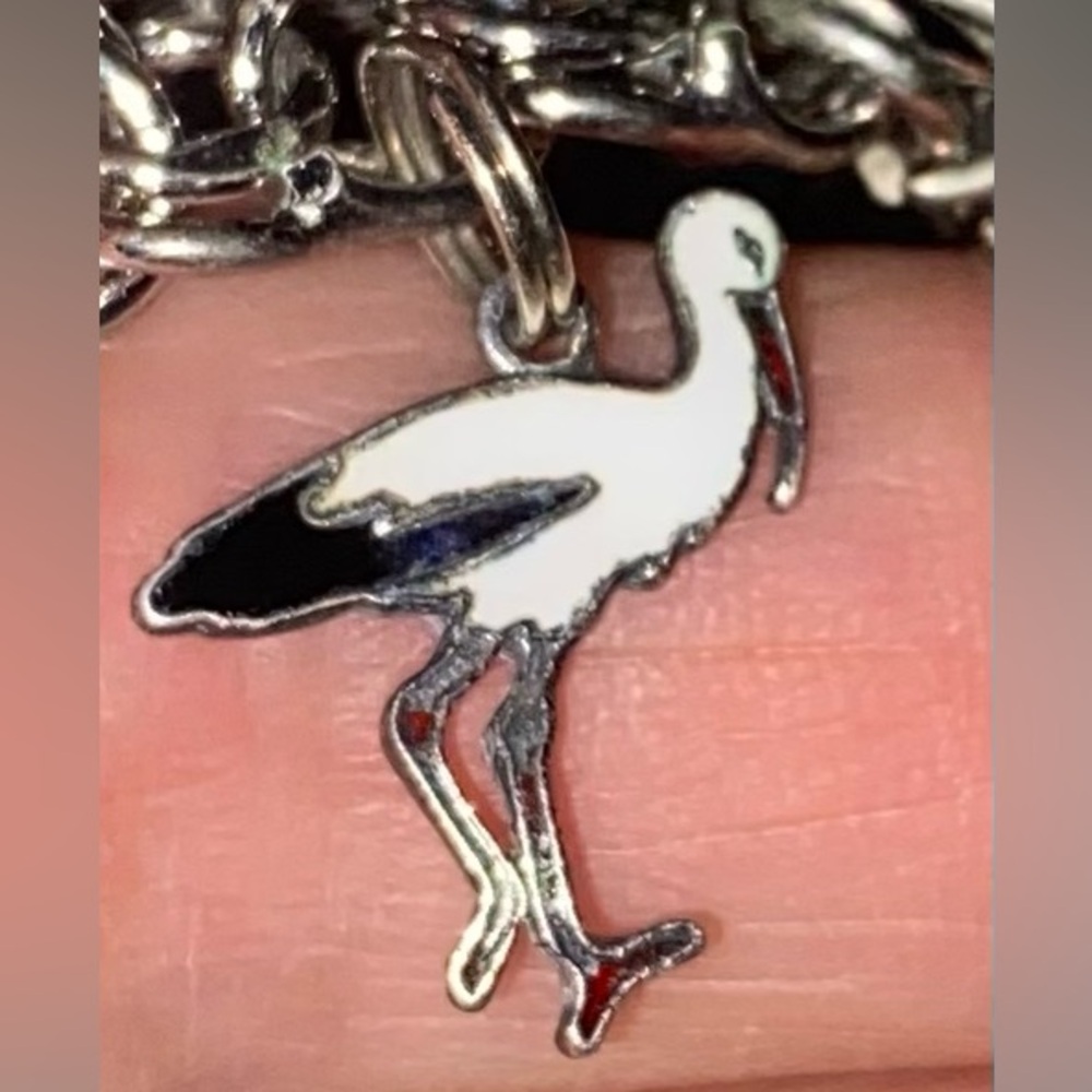 Silver Bird Charm